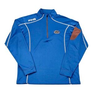 Men's Ping Florida Gator Pullover 1/4 Zip Long Sleeve Golf Blue Sz Medium